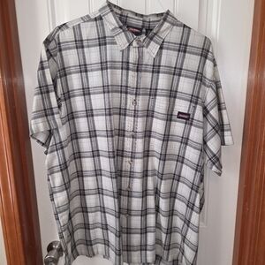 Dickies XXL Casual Plaid Shirt - Gray
